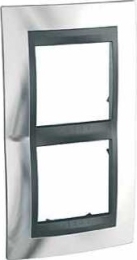 SCHN UNICA TOP RÁMEČEK 2-NÁSOB SVIS CROMO/ALU MGU66.004V.010