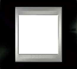 SCHN UNICA TOP RÁMEČEK 1-NÁSOB RHODIUM BLACK/ALU MGU66.002.093