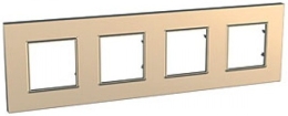SCHN UNICA QUADRO RÁMEČEK 4-NÁSOB COPPER MGU6.708.56