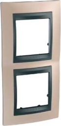 SCHN UNICA TOP RÁMEČEK 2-NÁSOB SVIS ONYX COPPER/GRAFIT MGU66.004V.296