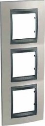 SCHN UNICA TOP RÁMEČEK 3-NÁSOB SVIS NICKEL/GRAFIT MGU66.006V.239