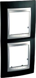 SCHN UNICA TOP RÁMEČEK 2-NÁSOB SVIS RHODIUM BLACK/ALU MGU66.004V.093