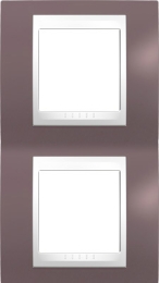 SCHN UNICA PLUS RÁMEČEK 2-NÁSOB SVIS MAUVE/POLAR MGU6.004V.876