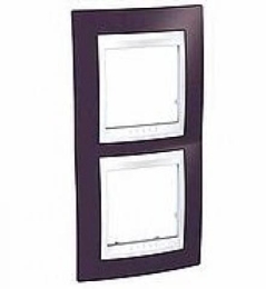 SCHN UNICA PLUS RÁMEČEK 2-NÁSOB SVIS GARNET/POLAR MGU6.004V.872