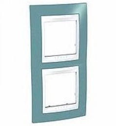 SCHN UNICA PLUS RÁMEČEK 2-NÁSOB SVIS MANGANESE/POLAR MGU6.004V.873