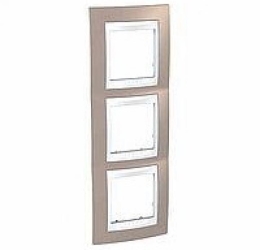 SCHN UNICA PLUS RÁMEČEK 3-NÁSOB SVIS MINK/POLAR MGU6.006V.874