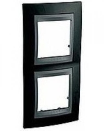 SCHN UNICA TOP RÁMEČEK 2-NÁSOB SVIS RHODIUM BLACK/GRAFIT MGU66.004V.293