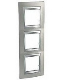 SCHN UNICA TOP RÁMEČEK 3-NÁSOB SVIS NICKEL/ALU MGU66.006V.039