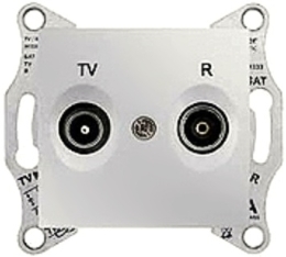 SCHN SEDNA ZÁSUVKA TV+R KONC 1DB ALU SDN3301660