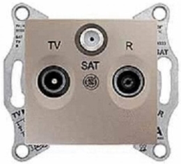 SCHN SEDNA ZÁSUVKA TV+R+SAT KONC 1DB TITAN SDN3501368