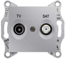 SCHN SEDNA ZÁSUVKA TV+SAT KONC 1DB ALUMINIUM SDN3401660