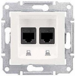 SCHN SEDNA ZÁSUVKA DAT 2XRJ45 CAT.5E UTP CREAM SDN4400123