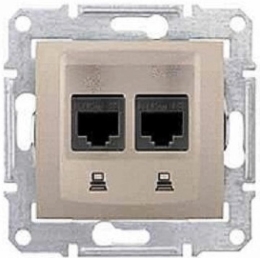 SCHN SEDNA ZÁSUVKA DAT 2XRJ45 CAT.5E UTP TITAN SDN4400168