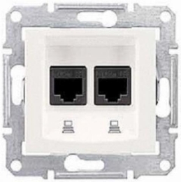 SCHN SEDNA ZÁSUVKA DAT 2XRJ45 CAT.6 UTP CREAM SDN4800123