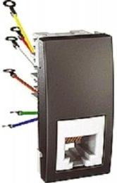 SCHN UNICA TOP ZÁSUVKA TELEF 1XRJ12 1MOD ŠROUB GRAFIT MGU3.491.12