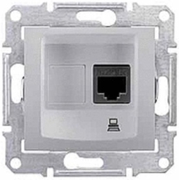 SCHN SEDNA ZÁSUVKA DAT 1XRJ45 CAT.5E UTP ALU SDN4300160