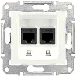 SCHN SEDNA ZÁSUVKA DAT 2XRJ45 CAT.5E STP POLAR SDN4600121
