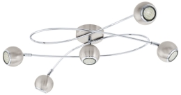 EGLO SVÍTIDLO LED 94251 LOCANDA, 5X3W 1000LM 3000K GU10, STROP., NIKL MAT./CHROM
