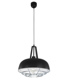 HALLUX ND SVÍTIDLO 6486 GUARD BLACK, 60W E27, D=36CM, ZÁVĚS., ČERNÁ