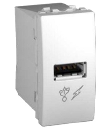 SCHN UNICA ZÁSUVKA NABÍJECÍ USB 2.0 1MOD 100-240VAC/5VDC 1A POLAR MGU3.428.18