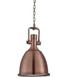 SEARCH SVÍTIDLO 1411CU , 60W E27, ZÁVĚS., SKLO, MĚĎ