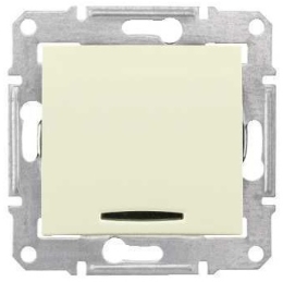 SCHN SEDNA SPÍNAČ Ř.1S 10A BEZŠROUB BEIGE (MIN OBJ 10KS) SDN0400347