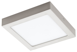 EGLO SVÍTIDLO LED 32445 FUEVA 1, 18W 2080LM 4000K, PŘIS., 225X225MM, NIKL