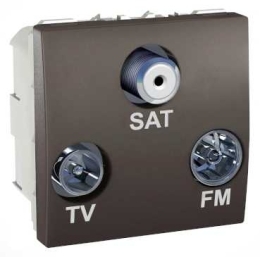 SCHN UNICA TOP ZÁSUVKA TV/R+SAT S F-KONEKTOREM 2MOD KONC GRAFIT MGU3.450.12