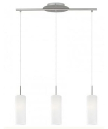 EGLO SVÍTIDLO LED 75252 3X7W E27, ZÁVĚS., DÁLK. OVL., OPÁLOVÉ SKLO, MATNÝ NIKL