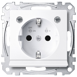 SCHN MERTEN SYSTEM M ZÁSUVKA 230V, SCHUKO, S LED, ACTIVE MTN2304-0325
