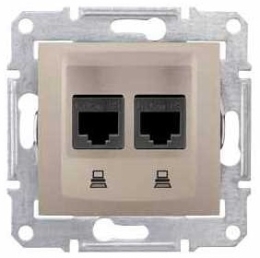 SCHN SEDNA ZÁSUVKA DAT 2XRJ45 CAT.6 UTP TITAN SDN4800168