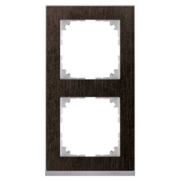 SCHN MERTEN M-PURE DECOR RÁMEČEK 2-NÁSOB WENGE/ALUMINIUM MTN4020-3671