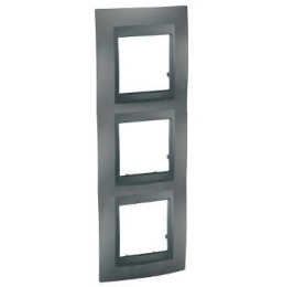 SCHN UNICA TOP RÁMEČEK 3-NÁSOB SVIS GRAFIT MGU6.006V.12