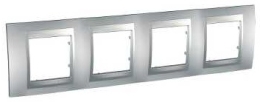 SCHN UNICA TOP RÁMEČEK 4-NÁSOB ALUMINIUM MGU6.008.30