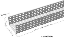 ARK ŽLAB LINEAR 1  260/100 SZ 1,0MM PERFOR. L=3M  ARD-34115010-3m