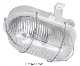 ELKAM LENA SVÍTIDLO OVAL 60 SIMETAL 2 PRISMA ŠEDÁ E27 60W