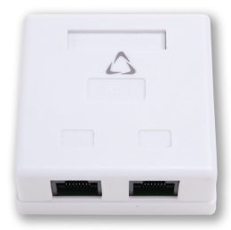VAR ZÁSUVKA DATOVÁ NA OMÍTKU WO-312 BASIC 2P 2XRJ45 CAT5E 0705-010