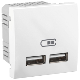 SCHN UNICA ZÁSUVKA NABÍJECÍ USB 2.1A 2MOD 100-240VAC/5VDC 1A POLAR MGU3.418.18