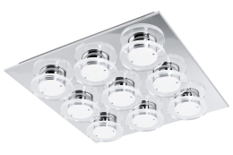 EGLO SVÍTIDLO LED 94487 CISTERNO 9X4,5W 4320LM 3000K STROP., NEREZ. OCEL, CHROM, PLAST, ŠE