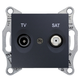 SCHN SEDNA ZÁSUVKA TV+SAT KONC 1DB GRAPHITE SDN3401670