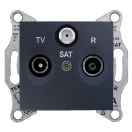 SCHN SEDNA ZÁSUVKA TV+R+SAT KONC 1DB GRAPHITE SDN3501370
