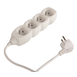 KAN KABEL LUNGA 4 3G1.0X5M PRODLUŽOVACÍ BÍLÝ BEZ VYPÍNAČE 26503