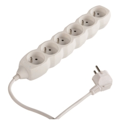 KAN KABEL LUNGA 6 3G1.0X5M PRODLUŽOVACÍ BÍLÝ BEZ VYPÍNAČE 26507