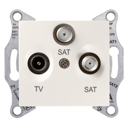 SCHN SEDNA ZÁSUVKA TV+SAT+SAT KONC 1DB CREAM SDN3502123