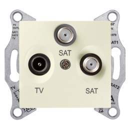 SCHN SEDNA ZÁSUVKA TV+SAT+SAT KONC. 1DB, BEIGE SDN3502147