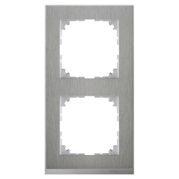 SCHN MERTEN M-PURE DECOR RÁMEČEK 2-NÁSOB STAINLESS STEEL/ALUMINIUM MTN4020-3646