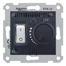 SCHN SEDNA TERMOSTAT PROSTOROVÝ OTOČNÝ GRAPHITE SDN6000170