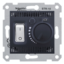 SCHN SEDNA TERMOSTAT PROSTOROVÝ OTOČNÝ GRAPHITE SDN6000370