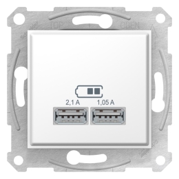 SCHN SEDNA ZÁSUVKA 2XUSB NABÍJECÍ KONEKTOR 2.1A POLAR SDN2710221