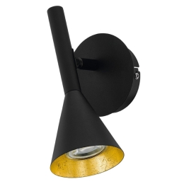 EGLO SVÍTIDLO LED 97804 CORTADERAS 1X5W GU10-LED NÁSTĚ. OCEL ČERNÁ, ZLATÁ